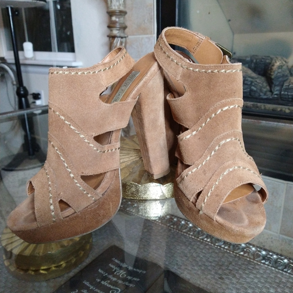 Steve Madden P-Ricki Tan 5" Heel block strappy - Picture 3 of 9